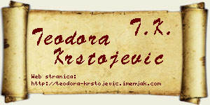 Teodora Krstojević vizit kartica